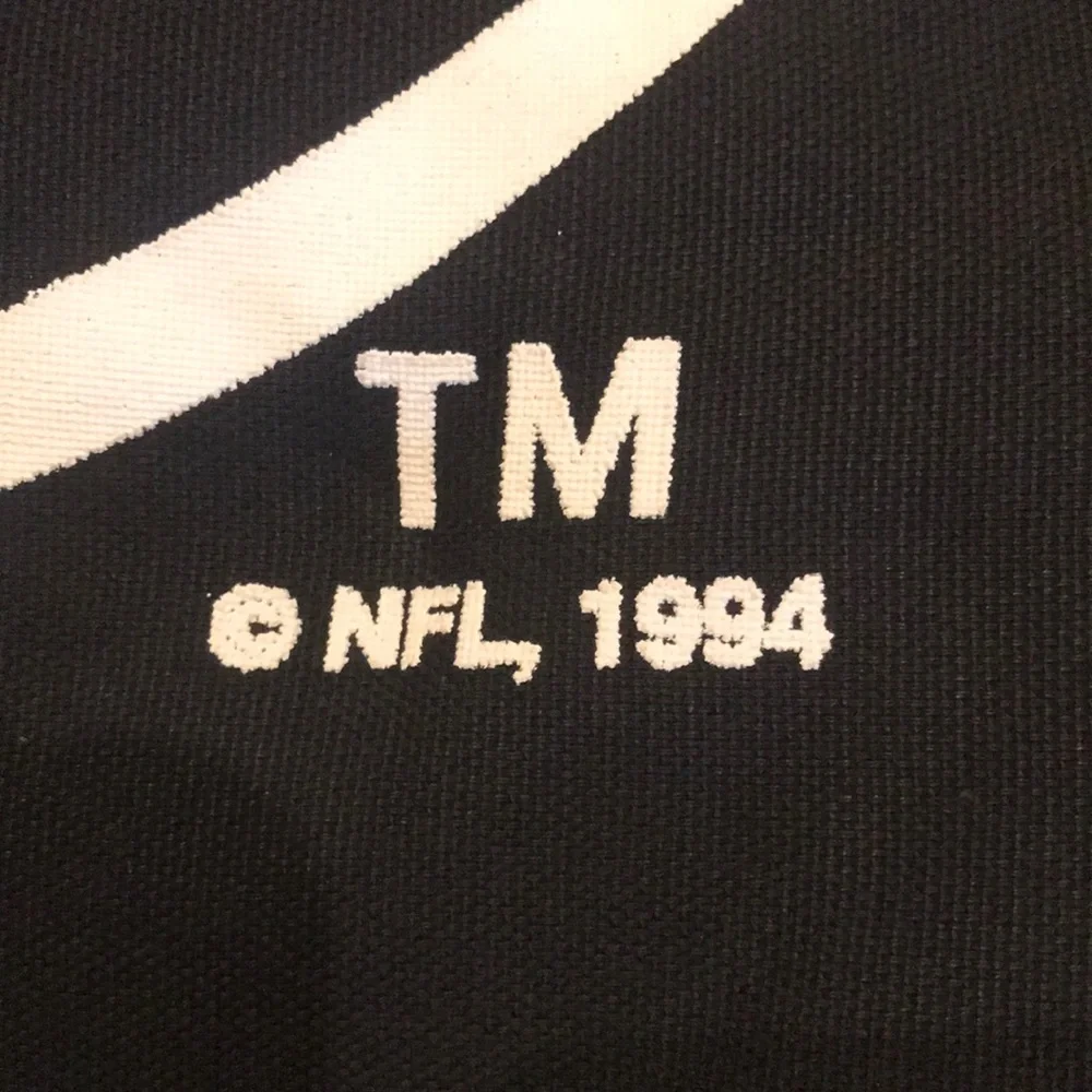 Raiders NFL team large square pillow vintage 1994
